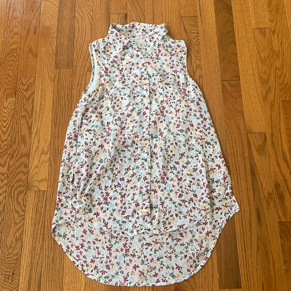 Abercrombie kids floral button down